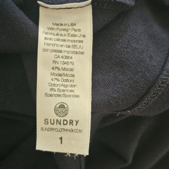 Anthropologie Sundry Navy Mini Dress Small - Picture 6 of 6